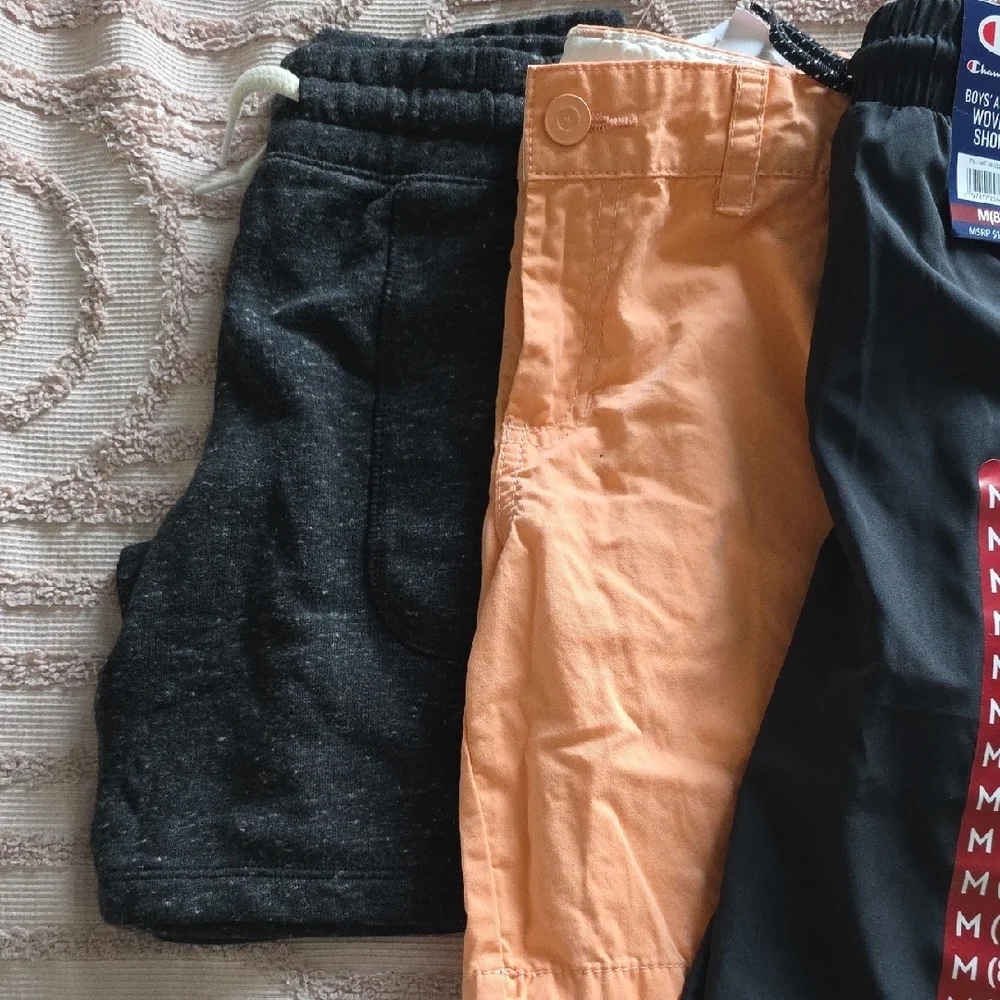 Boys Active Shorts Set, 4 Pairs, All M(8), NWT, Several Brands